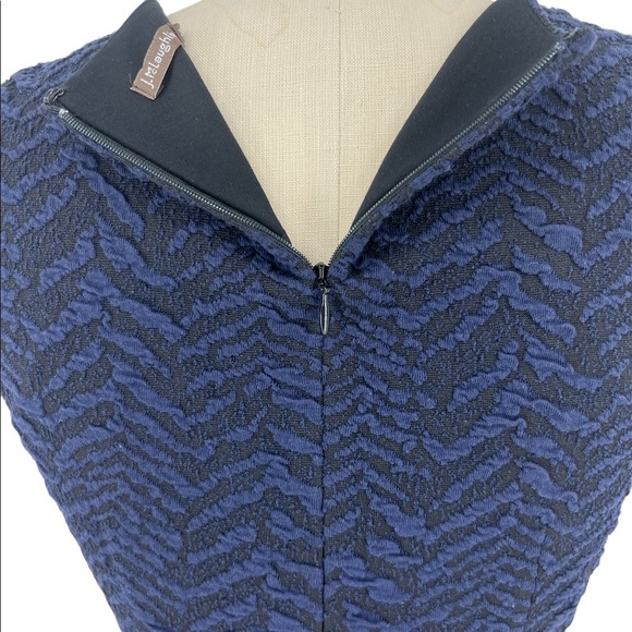 J McLaughlin Darcy dress black/navy Body con Scoopneck sleeveless SZ S NEW - Picture 5 of 11